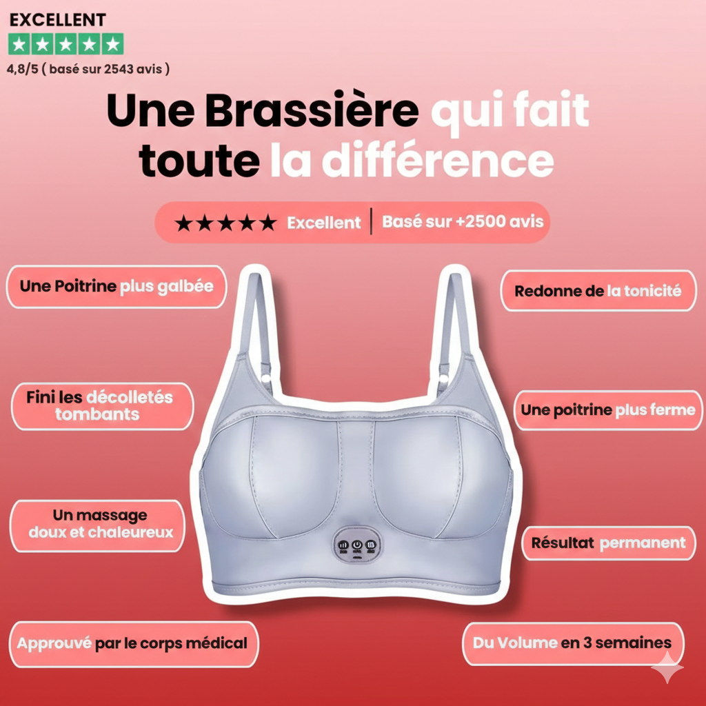 "Système de Massage Poitrine Chauffant & Vibrant"