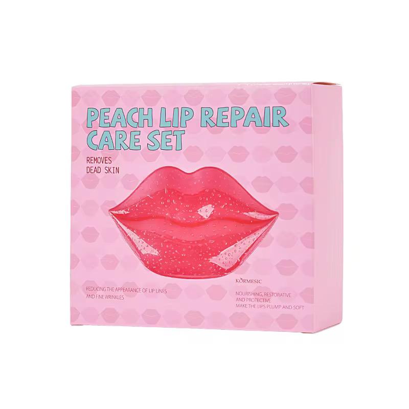 Kit Réparateur Lèvres à la Pêche (4-en-1) — Pour des Lèvres Roses et Douces
